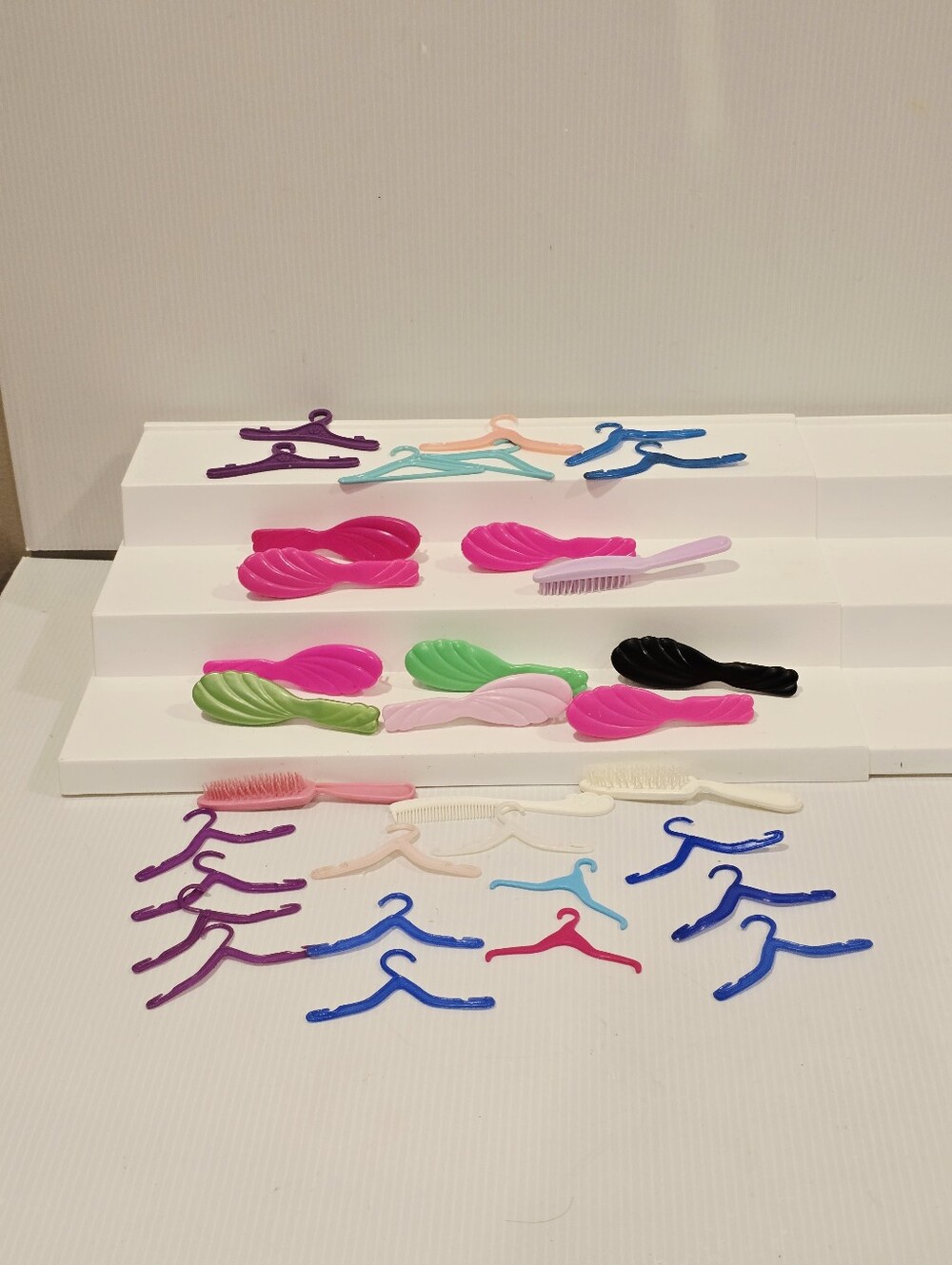 Vintage Barbie Doll Brushes and Hanger Set